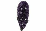 Sparkling Amethyst Geode With Metal Stand - Uruguay #342495-1